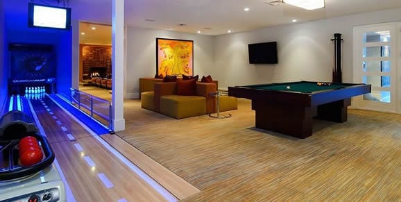 bowling alley man cave