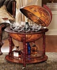 Sixteenth-Century Italian Replica Globe Bar Cart Cabinet