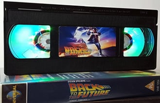 Back to the Future video cassette lamp