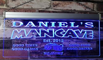 personalized man cave neon lights