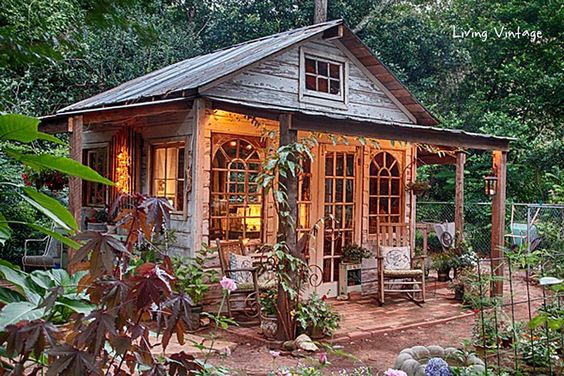 The rustic retreat she shed