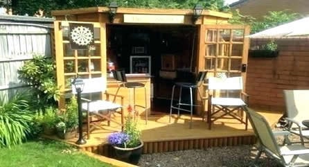 small man cave shed bar