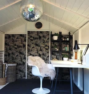 Quirky she shed interior