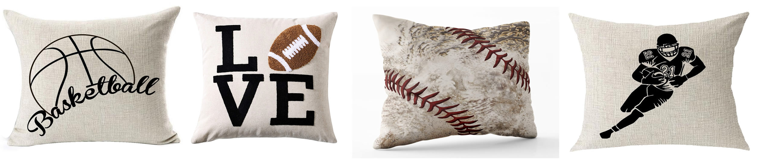 sports themed pillow covers