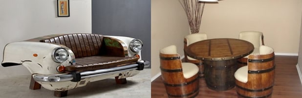 upcycled junk to furniture