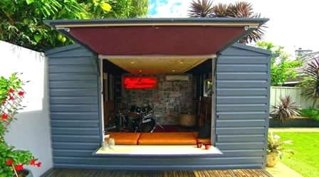 small outdoor man cave