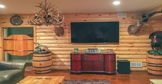 the rustic saloon man cave