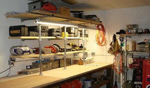 man cave garage shelving