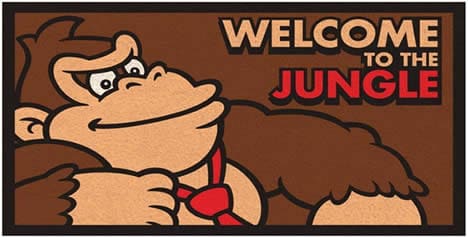 Welcome to the Jungle Donkey Kong man cave mat