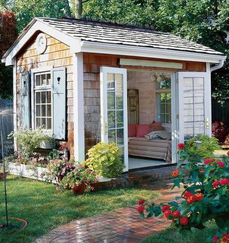 she shed paved outdoor